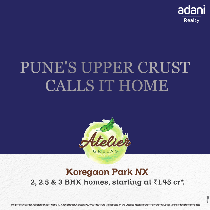 Book 2 BHK homes starting at Rs 1.45 Cr at Adani Atelier Greens in Pune Update
